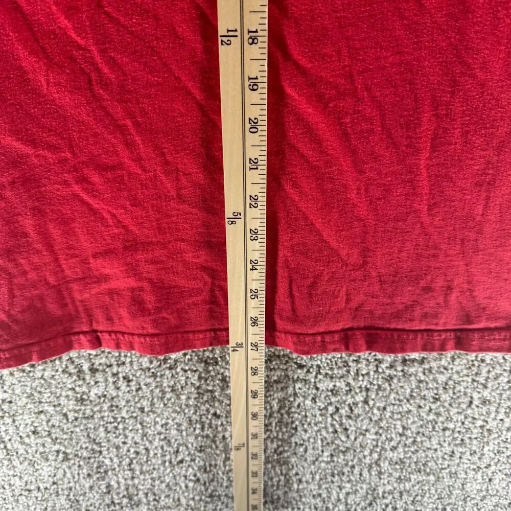 The‎ North Face Shirt Men Medium Red Crew Neck Standard Outdoors Hiking Cotton